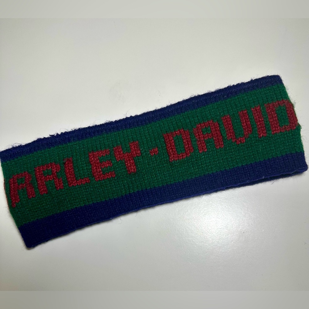 Vintage Harley Davidson Blue Green Red Winter Headband Ear Warmer RKS Products